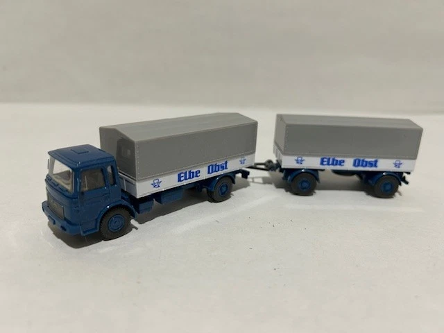 Wiking HO 塑料 Man Elbe Obst 半双卡车 完好 — 第 1/1 张图片