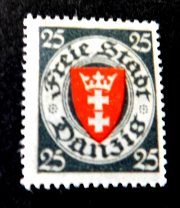 Danzig #179 como nuevo/OG/HRF, 25pf, escudo de armas, 1924 Foto 1 de 1
