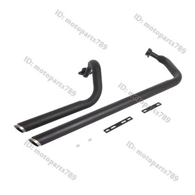 Tubo silenciador sistema escape completo negro para Yamaha Virago 1100 750 XV750 XV1100 Foto 1 de 4