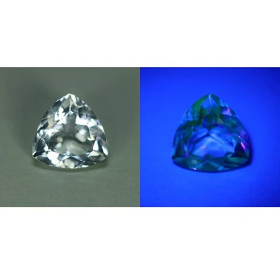 1.00 Cts" Antiguo_100% Natural Sin Tratar Mexicano UV Cambio de Color Ópalo Hialita " Foto 1 de 4