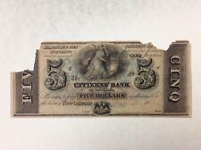 ~ 1850s $5 CITIZENS BANK OF LOUISIANA, NEW ORLEANS - FREE US SHIPPING