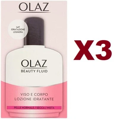 3 STÜCK OLAZ BEAUTY FLUID OLAY FEUCHTIGKEITSSPENDENDE GESICHTS- UND KÖRPERLOTION 100ML