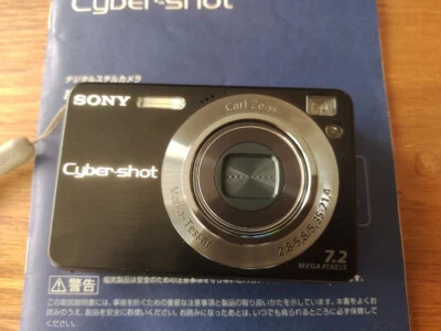 Sony Cybershot DSC-W120 7.2MP CCD Vintage Digital Camera - 100% Working-Black - Image 1 of 4