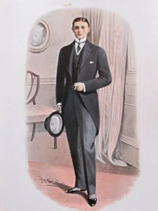 Mayfair Fashions Men circa 1900-10 mode Homme Londres dandy redingote pie - Picture 1 of 7