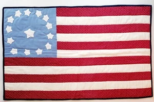 Old Glory A Replica of a Civil War Quilt from Barbara Bracken's Book Quilts from - Picture 1 of 9