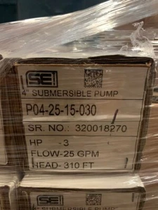 SEI NP04-25-15-030 SS SUBMERSIBLE PUMP 4" 25GPM 3HP - Picture 1 of 1