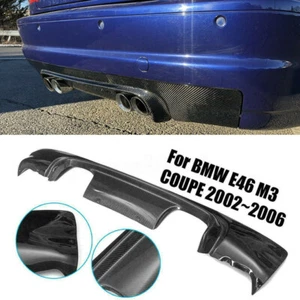 Carbon Fiber CSL Look 2-Tone For BMW E46 M3 COUPE 02-06 Rear Bumper Diffuser - Foto 1 di 9