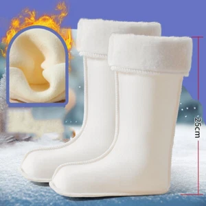 HOT 1 Pair Comfortable Winter Boot Liners Thickened Thermal Socks for Rain Boots - Picture 1 of 11