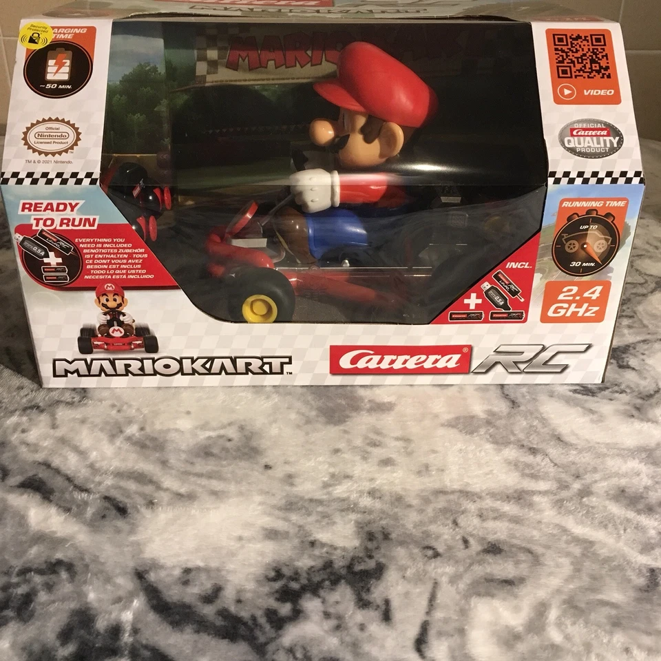MARIOKART Mario Kids Remote Control RC Kart Toy Car Nintendo Carrera 2021 New - Image 1 of 4
