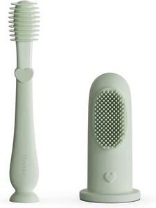Baby Finger Toothbrush Tongue Oral Cleaner Kit for 3 Months +, 2 Pcs (Mint) - Picture 1 of 4