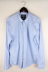 Hollister Men Casual Shirt Blue Stretch Cotton size XL - Picture 1 of 6