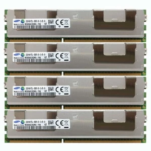 For 4x 32GB Samsung 4Rx4 PC3L-10600R DDR3L 1333Mhz DIMM ECC SERVER Memory RAM - Picture 1 of 7