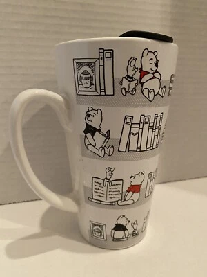 Disney Winnie The Pooh & Piglet Taza de Viaje Taza Tapa de Plástico 18 Oz Cerámica NUEVO Foto 1 de 4