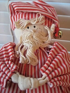 Santa Bean Bag Decorative Collectible Handmade Figure Christmas - Imagen 1 de 4