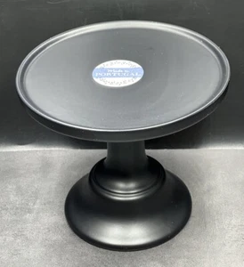 Faiancas Ramos 6” Matte Black Pedestal Mini Cake Dessert Plate Stand Portugal - Picture 1 of 16