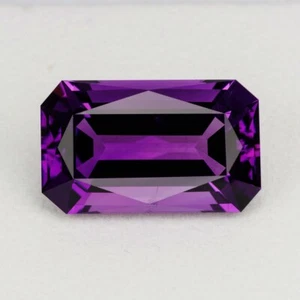 6.43cts GORGEOUS ELONAGATED EMERALD CUT URUGUAY NATURAL AAA PURPLE AMETHYST - Picture 1 of 1