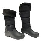 Women's Dirty Laundry  knee calf Black snow boots sz 8 Water Resistant Nylon