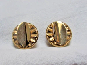 Vintage Signed STAR Gold Tone Clip Earrings - Picture 1 of 5