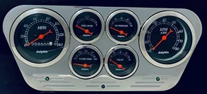 1953 1954 1955 Ford Truck 6 Gauged Dash Panel Cluster Set Billet Insert PC - Picture 1 of 8