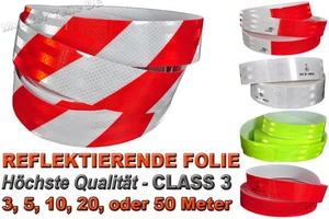 REFLEKTIERENDES KLEBEBAND "HÖCHSTE KLASSE 3" RÜCKSTRAHLENDE FOLIE REFLEKTOR LKW - Bild 1 von 6