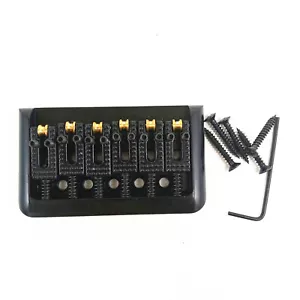 6 String 10.5MM Fixed Roller Saddle Hardtail Top Load Bridge For Electric Guitar - Picture 1 of 11