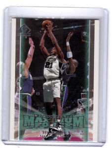 1999-00 SP Authentic Maximum Force Spurs Basketball Card #M4 Tim Duncan 