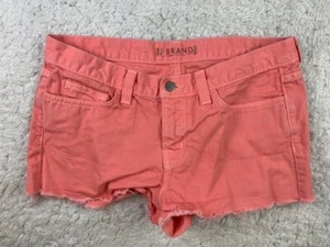 J Brand Size 28 Womens Shorts Coral Cut Off Shortie Mid Rise Cotton - Picture 1 of 5