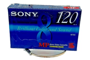 Sony 8mm Video 8 Cassette Tape P6-120MPC Standard Grade 120min, New x Sealed - Picture 1 of 2