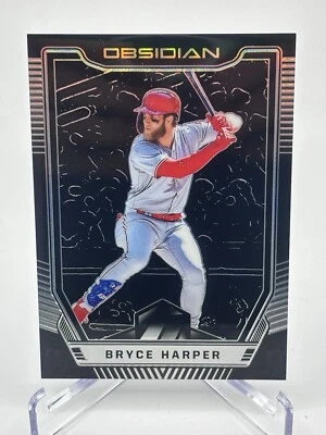 2019 Panini Obsidian  Bryce Harper, Holo Prizm Card# 5 Philadelphia Phillies - Image 1 of 2
