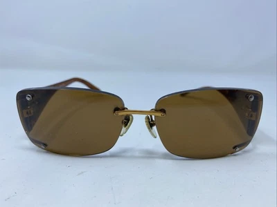 Salvatore Ferragamo Italy 1104-B 709/18 58-15-125 Amber Sunglasses Frame E489 - Image 1 of 4