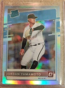 2020 Panini Donruss Optic Jordan Yamamoto Carolina Blue Rated Rookie Prizm #35 - Picture 1 of 1