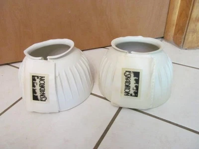 Nuevas Botas Campana de Goma Eskadron Caballo Extra Grandes Blancas 1 Par con Velcro® XL Foto 1 de 4