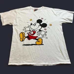 Camiseta rara de colección de una sola puntada de Mickey Mouse Walt Disney World GRANDE - Imagen 1 de 4