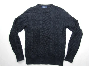 J. Crew Fisherman Sweater Mens M Oarsman Heavyweight Cable Knit Cotton Crewneck - Picture 1 of 13