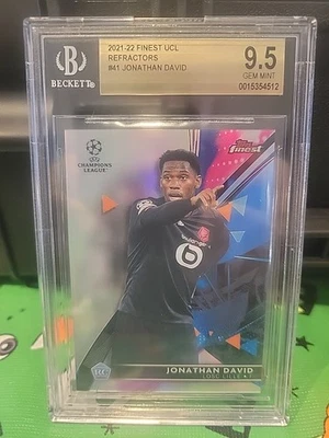 2021-22 Topps Finest UCL - Jonathan David #41 Refractor (RC) - Image 1 of 2
