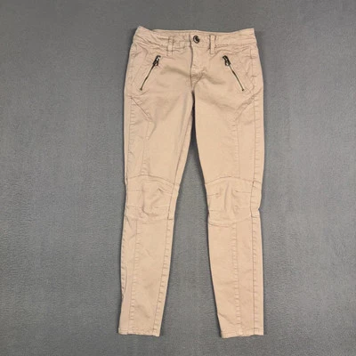 American Eagle Pants Women's 2 Crepe Pink Jegging Ankle Super Stretch Cotton - Image 1 of 4