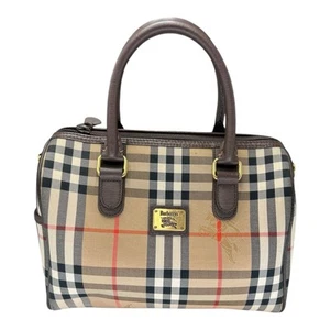 Bolso Burberrys Boston Pequeño Lona Marrón Nova Check Shadow Horse - Imagen 1 de 9