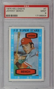 De colección 1975 Kellogg's 3-D Super Stars Johnny Bench PSA 9 Como Nuevo Salón de la Fama - Imagen 1 de 3