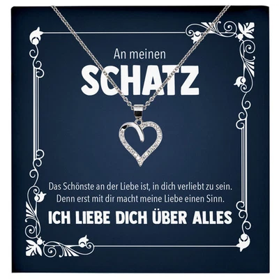 Ich Liebe Dich Geschenk Frauen Sterlingsilber Schmuck Hochzeitstag Jahrestag - Bild 1 von 4