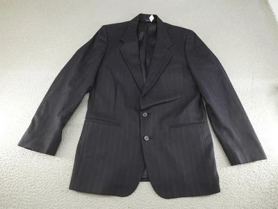 Givenchy Blazer Mens 42 Black Pinstripe Wool Jacket Sport Coat Paris New York - Image 1 of 4