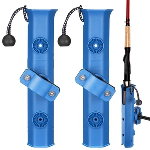 2 PCS Pole Mount Fishing Rod Holders for Bike Rack Rotatable Fishing Chair Po... - Picture 1 of 6