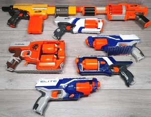 Lote de paquete de pistola de dardos NERF Flip Fury Disruptor brazo fuerte etiqueta de dardo blaster - Imagen 1 de 11