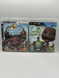 Little Big Planet & Little Big Planet 2 PS3 Games Lot Playstation- CIB w/ Manual - Imagen 1 de 5