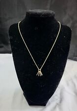 H&M Divided Gold Tassle Pendant Necklace Small Costume Jewellery HM014