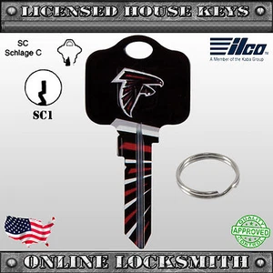 NFL Officially Licensed Football Team Atlanta Falcons Key Blank - Schlage - Picture 1 of 3