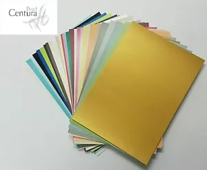 A4 Centura Perle Perlglanz Schimmer Karte einseitig 28 Farben Menge wählbar - Bild 1 von 2