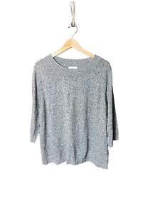 Dressbarn Sweater Women’s 2X Black/White 3/4 Sleeves Stretch