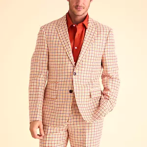 NUEVO Blazer Chaqueta Deportiva Inserch Para Hombres Pata de Gallo Algodón Lino Verano Óxido EE. UU. - Imagen 1 de 1