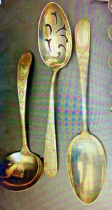 KIRK STERLING 3 SERVERS ~ PRIMROSE ~ NO MONO- SUPER SHAPE ALL 3 ONE BID - Picture 1 of 2