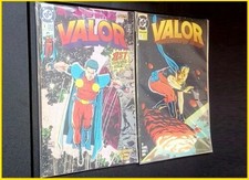 Valor Comics x2 #1 & #8 1992 DC sci-fi by RL Fleming / Thanos artist Jeff Moore